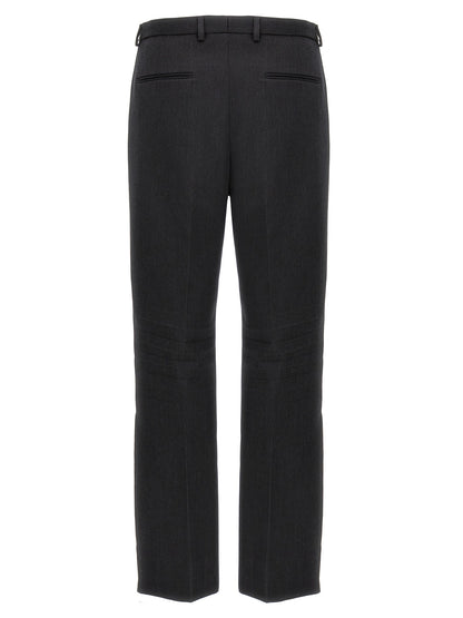Gucci Men's Straight Leg Wool Trousers - Gray