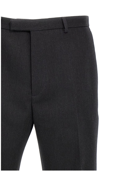 Gucci Men's Straight Leg Wool Trousers - Gray
