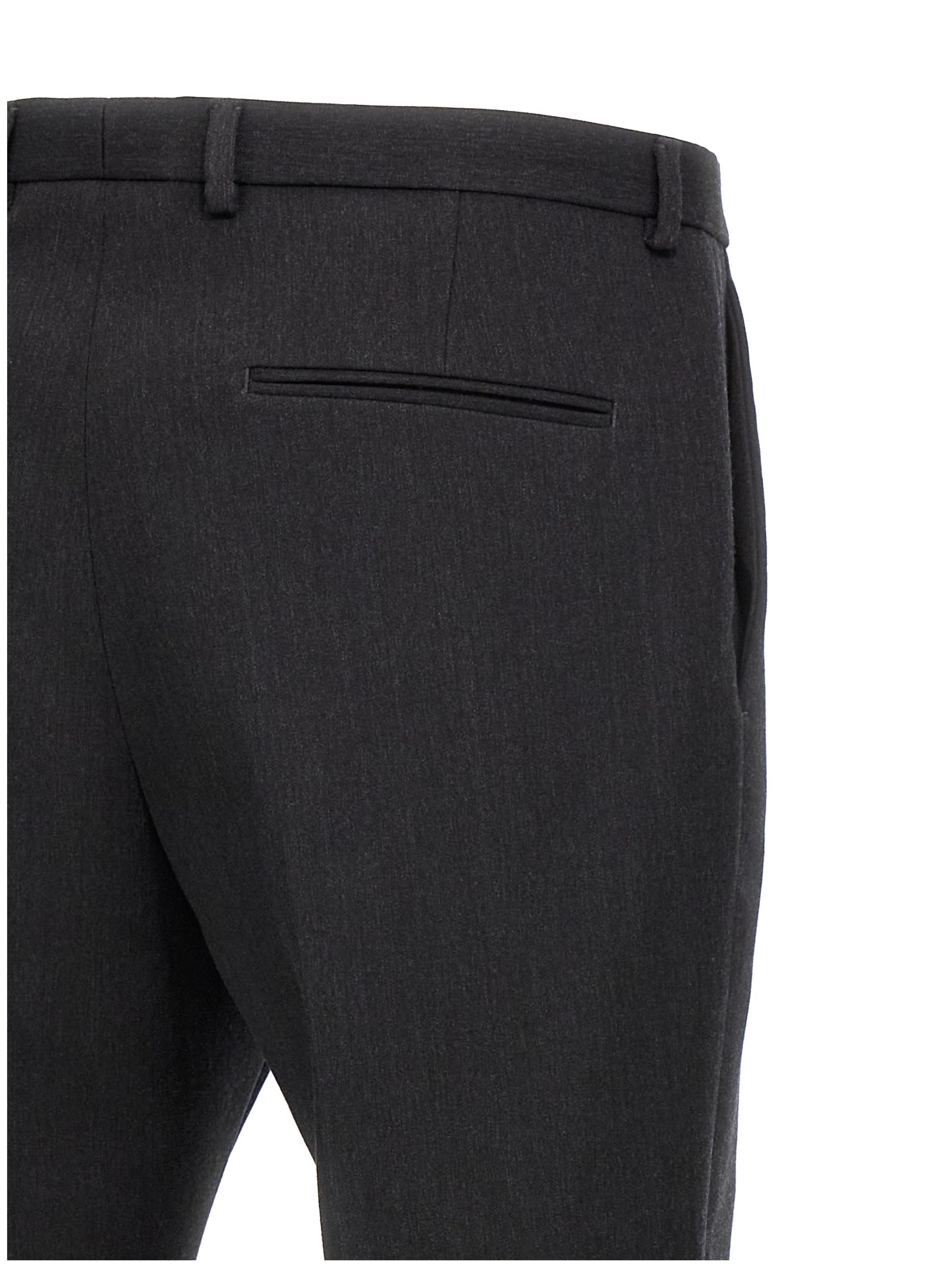 Gucci Men's Straight Leg Wool Trousers - Gray