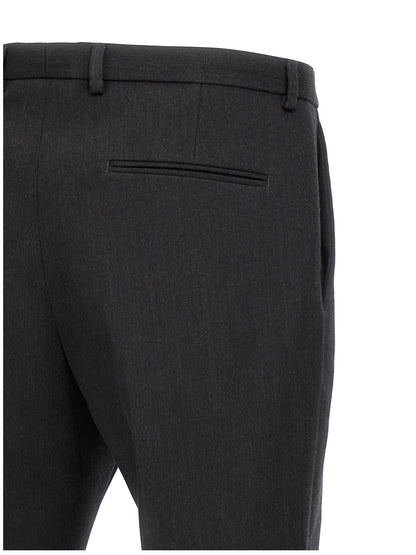 Gucci Men's Straight Leg Wool Trousers - Gray