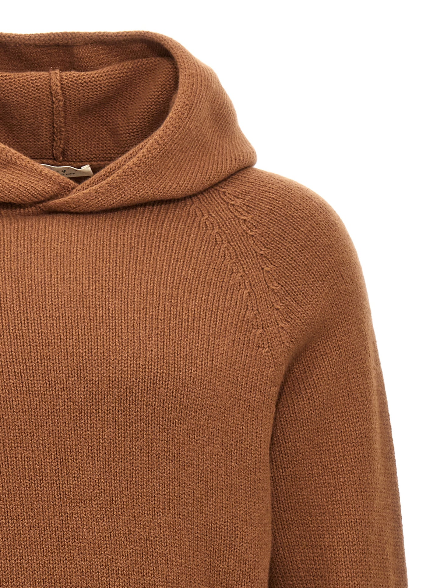 MA'RY'YA Men's Cashmere Silk & Modacrylic Hooded Cardigan - Brown