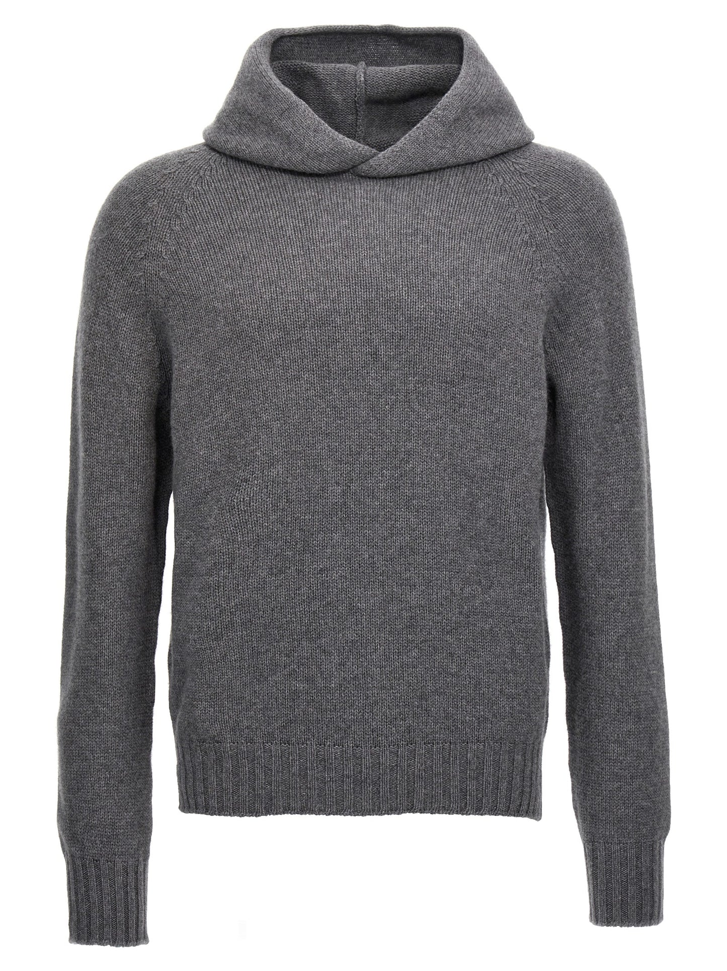 MA'RY'YA Men's Cashmere Silk & Modacrylic Hooded Cardigan - Gray