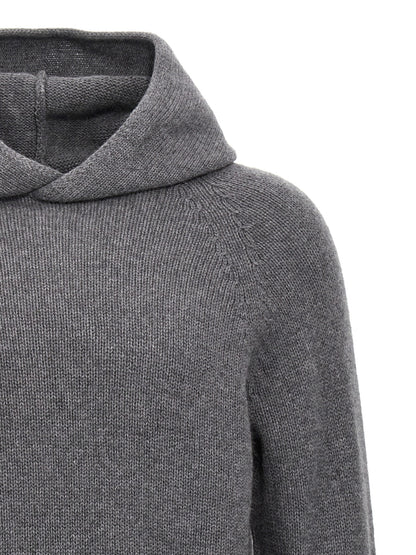 MA'RY'YA Men's Cashmere Silk & Modacrylic Hooded Cardigan - Gray