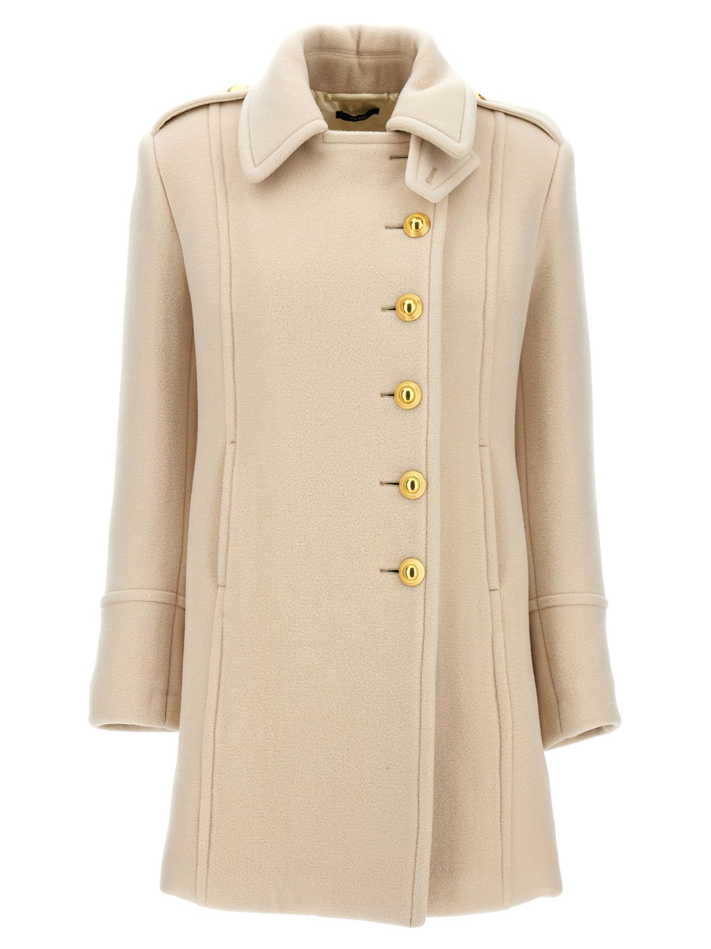 Tom Ford Women's Single Breasted Cashmere Overcoat - White