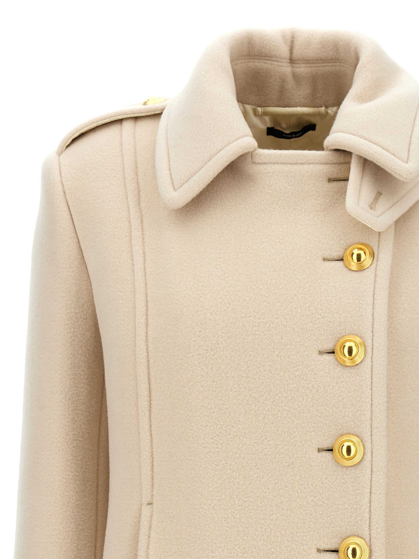 Tom Ford Women's Single Breasted Cashmere Overcoat - White