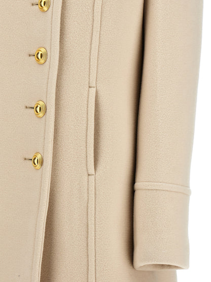 Tom Ford Women's Single Breasted Cashmere Overcoat - White