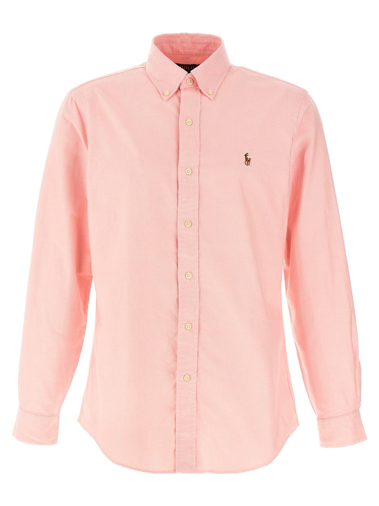 Shirt by Polo Ralph Lauren for men in cotton multicolor, pink & signature showcases a sharp silhouette, elegantly detailed with a sharp and sharp .