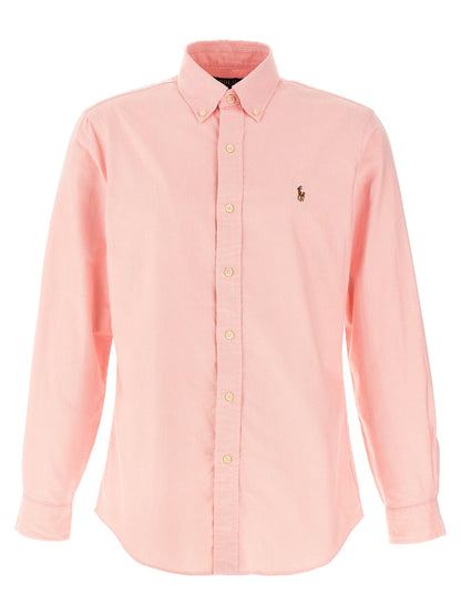 Shirt by Polo Ralph Lauren for men in cotton multicolor, pink & signature showcases a sharp silhouette, elegantly detailed with a sharp and sharp .