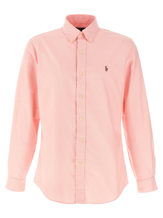 Shirt by Polo Ralph Lauren for men in cotton multicolor, pink & signature showcases a sharp silhouette, elegantly detailed with a sharp and sharp .