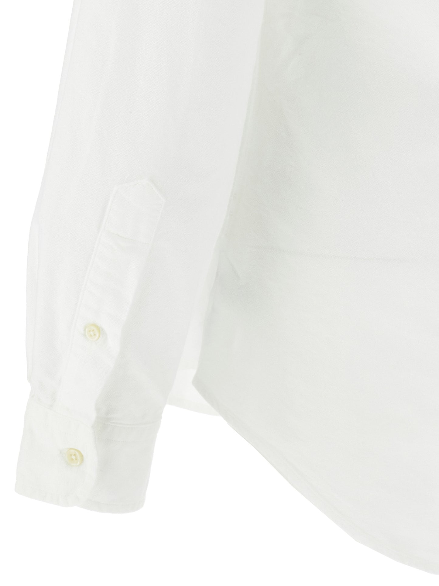 Shirt by Polo Ralph Lauren for men in cotton white showcases a sharp silhouette, elegantly detailed with a sharp and sharp .