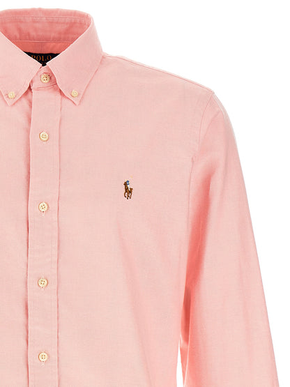 Shirt by Polo Ralph Lauren for men in cotton multicolor, pink & signature presents a discerning silhouette, showcasing a sophisticated and for a truly discerning finish.