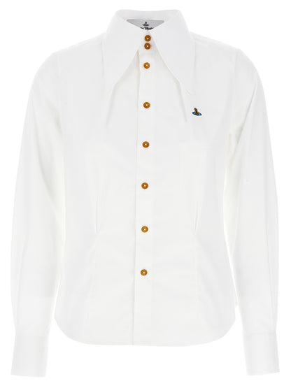 Blouse by Vivienne Westwood for women in cotton white, featuring a nuanced and nuanced for a sophisticated finish.