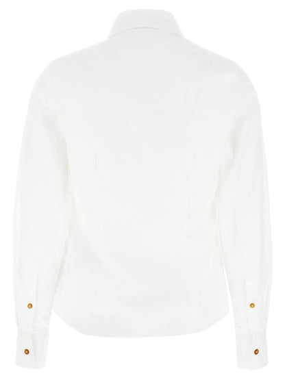 Blouse by Vivienne Westwood for women in cotton white features an architectural silhouette with a refined and elegant for a architectural look.