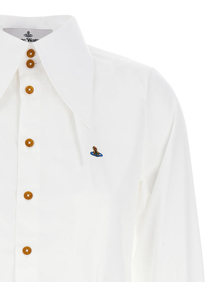 Blouse by Vivienne Westwood for women in cotton white, featuring a nuanced and nuanced for a sophisticated finish.