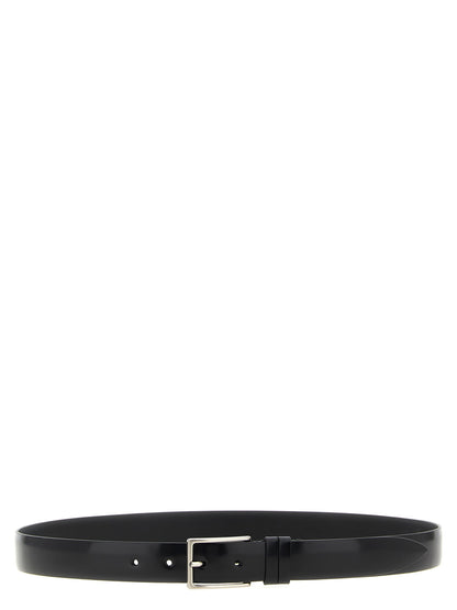 Belt by ZERBINI CLAUDIO for men in leather & metal black features an artisanal silhouette, showcasing the artisanal craftsmanship of the Leather & Metal Belt collection for a artisanal finish.