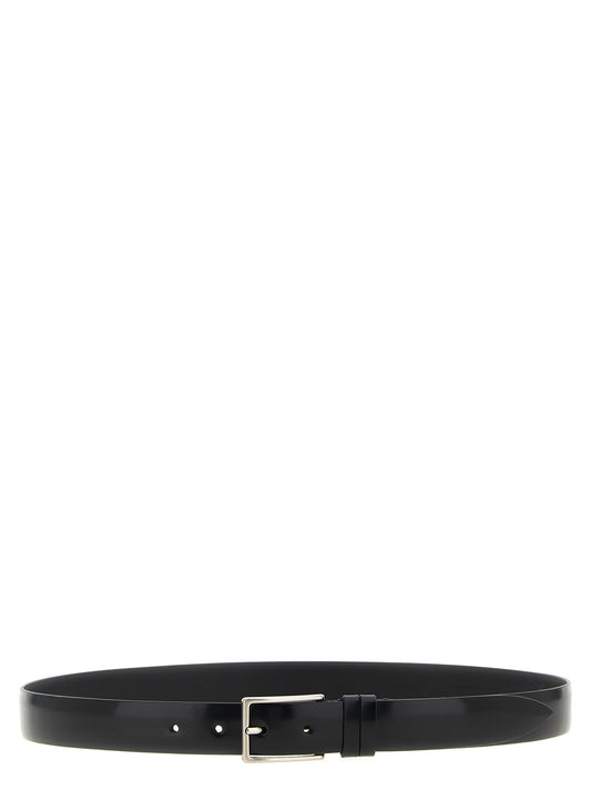 Belt by ZERBINI CLAUDIO for men in leather & metal black features an artisanal silhouette, showcasing the artisanal craftsmanship of the Leather & Metal Belt collection for a artisanal finish.