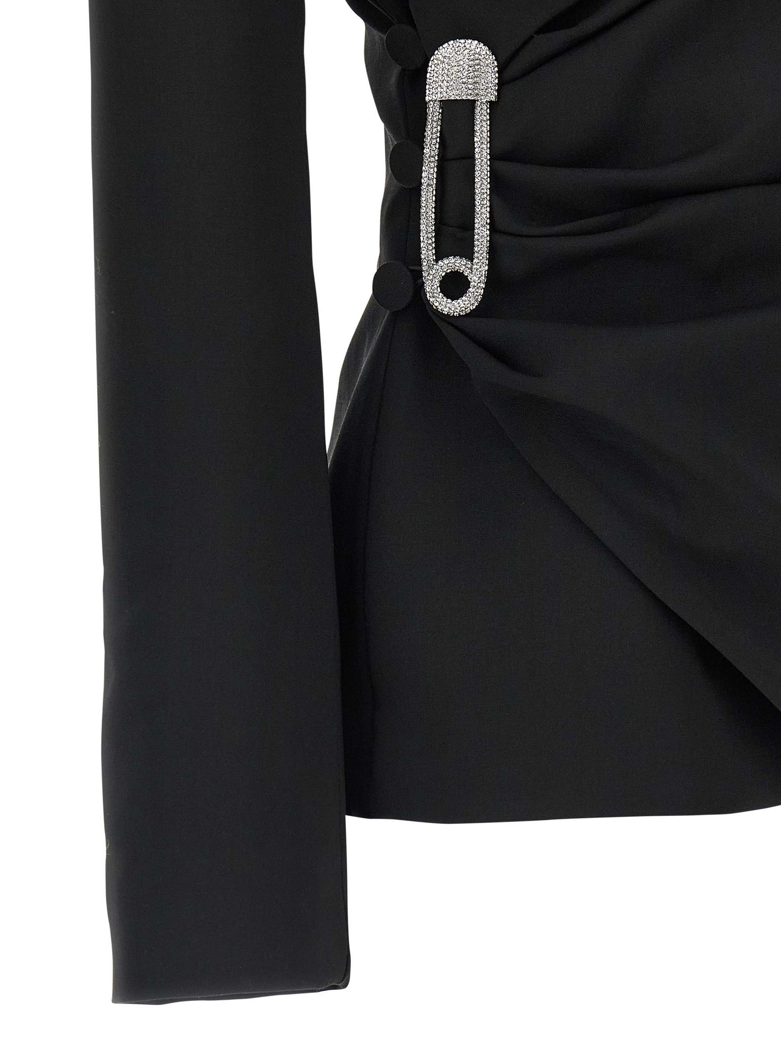 Blazer by Giuseppe Di Morabito for women in virgin wool black features an sartorial silhouette, showcasing a sophisticated and sartorial for a truly sartorial finish.