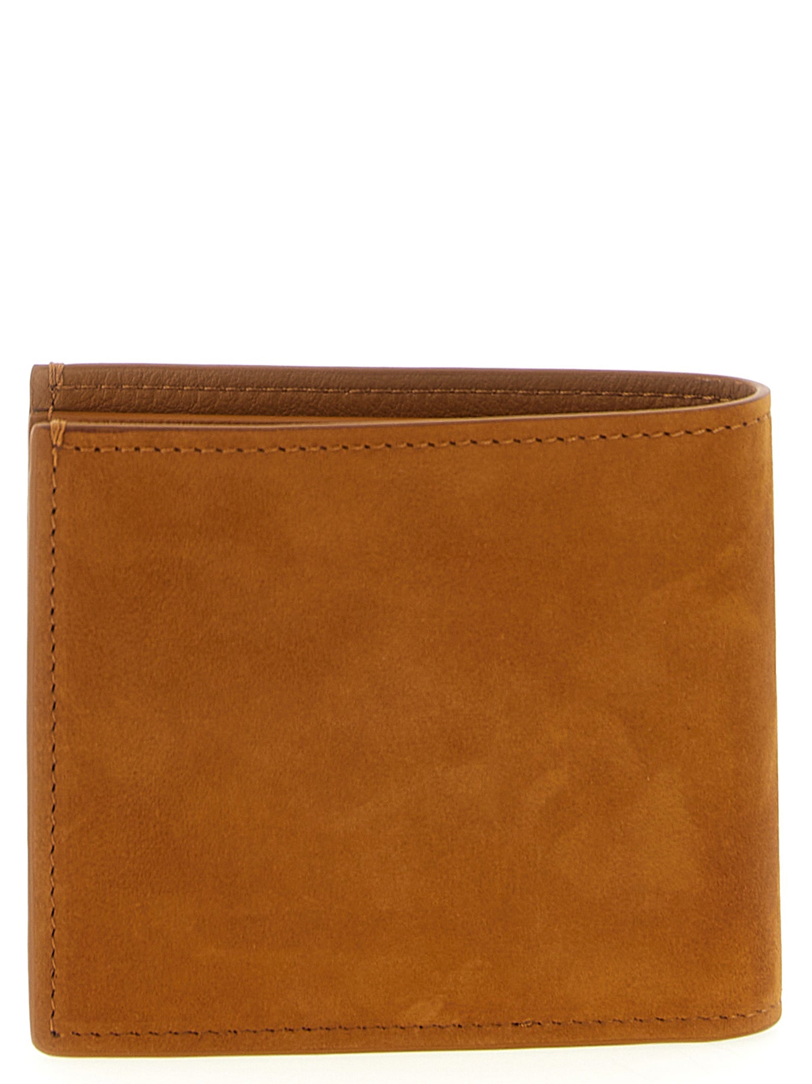 Wallet by Brunello Cucinelli for men in nubuck calfskin leather brown showcases a discerning silhouette, artfully capturing the essence of Nubuck Calfskin Leather Wallet with its functional .