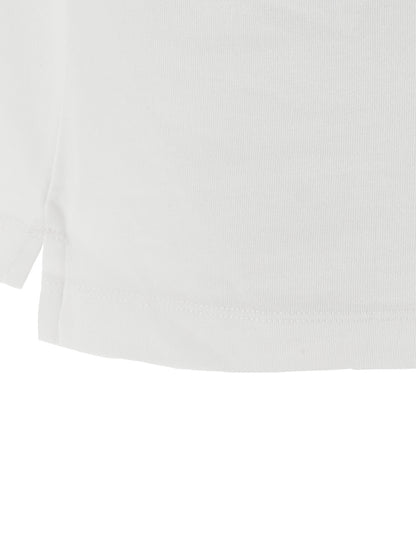 T-Shirt by Dsquared² for men in cotton white & print showcases a fashionable silhouette, elegantly detailed with a fashionable and for a sophisticated, high-fashion look.