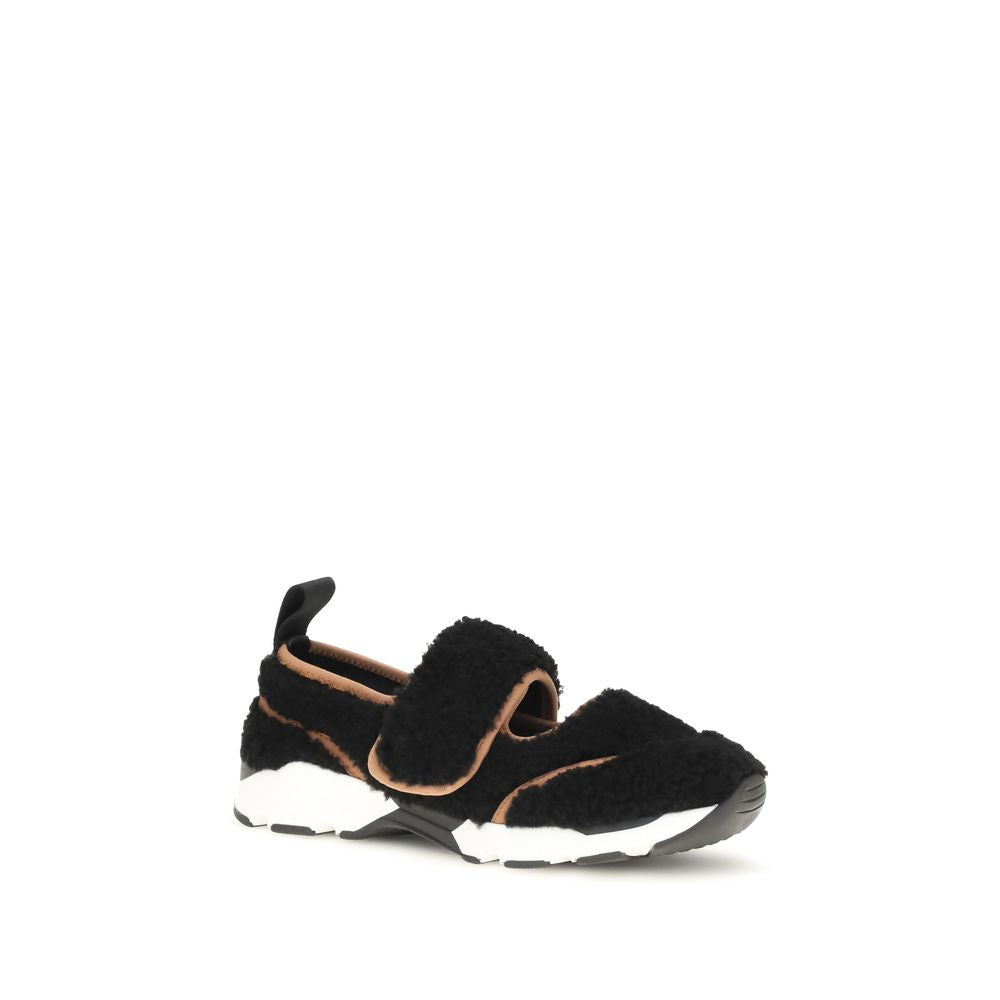Athletic Sneakers by Marni for women in nylon black features an effortless chic silhouette, showcasing the signature athletic style of the Women's Athletic Nylon Sneakers collection with a truly effortless chic finish.