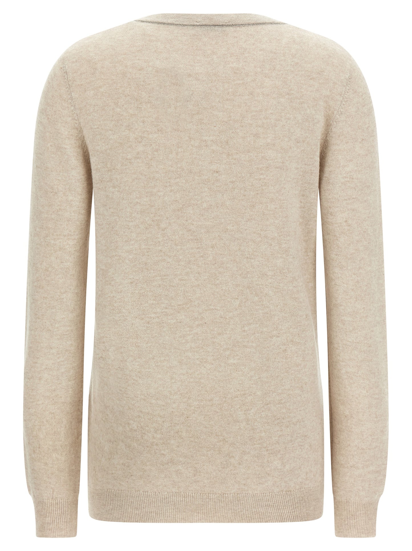 Cardigan by Brunello Cucinelli for women in cashmere beige features an crisp silhouette, showcasing a sophisticated wrap crew neckline and detail for a truly crisp finish.