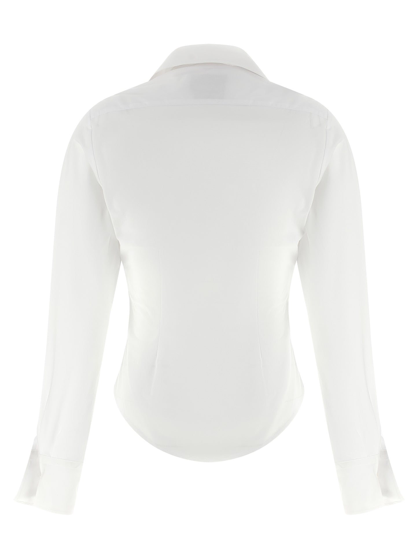 Blouse by Vivienne Westwood for women in cotton white presents a discerning silhouette, showcasing a sophisticated asymmetric neckline and for a truly discerning finish.