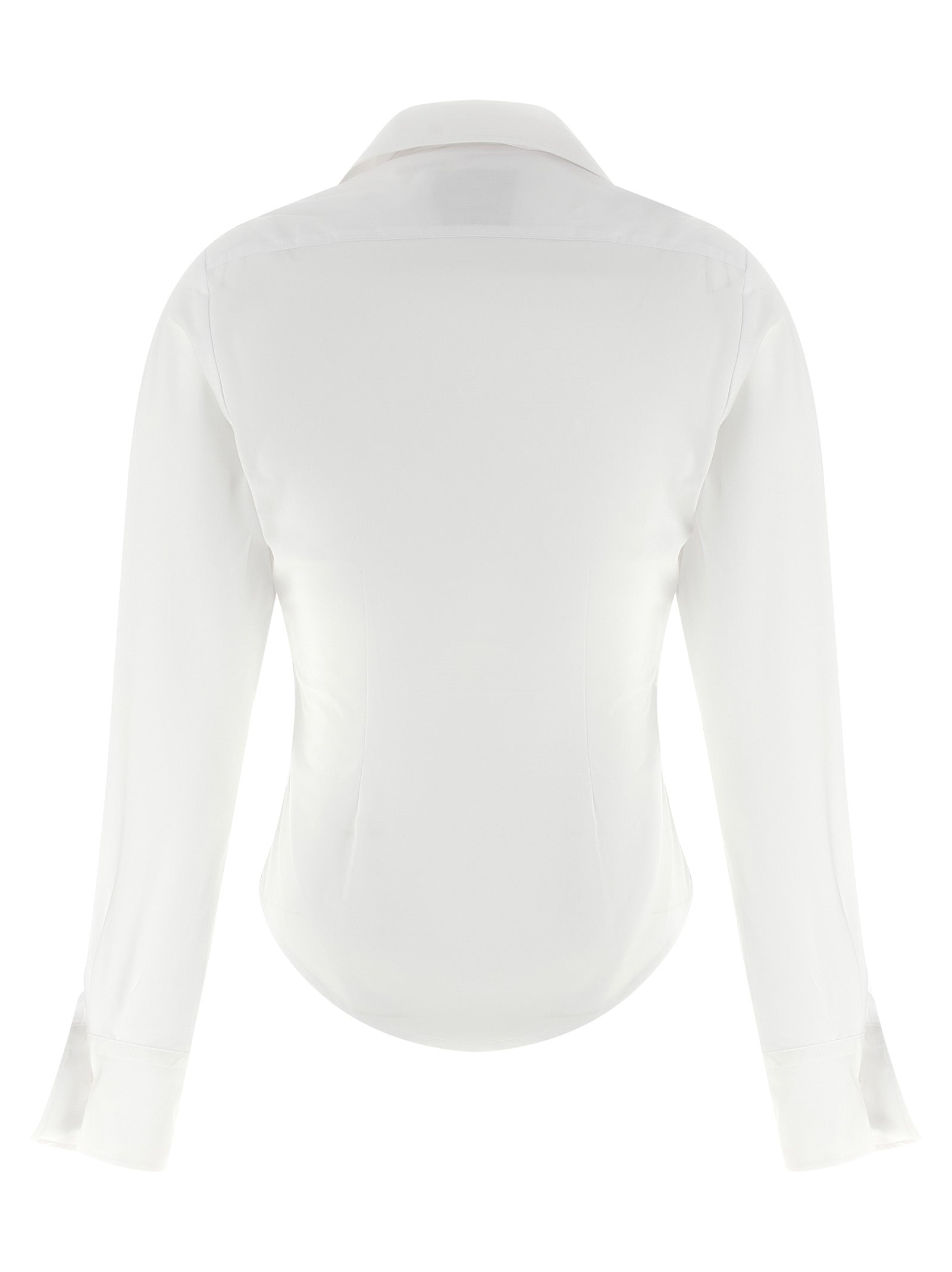Blouse by Vivienne Westwood for women in cotton white presents a discerning silhouette, showcasing a sophisticated asymmetric neckline and for a truly discerning finish.
