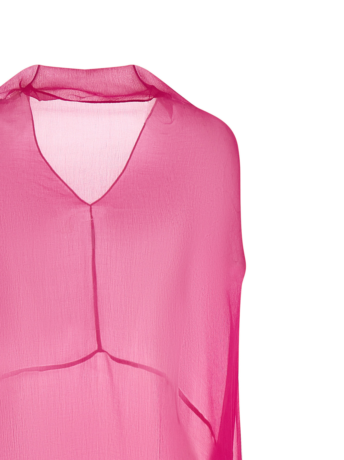 Dries Van Noten Crisp Women's Sleeveless Silk Dress - Fuchsia Transparent