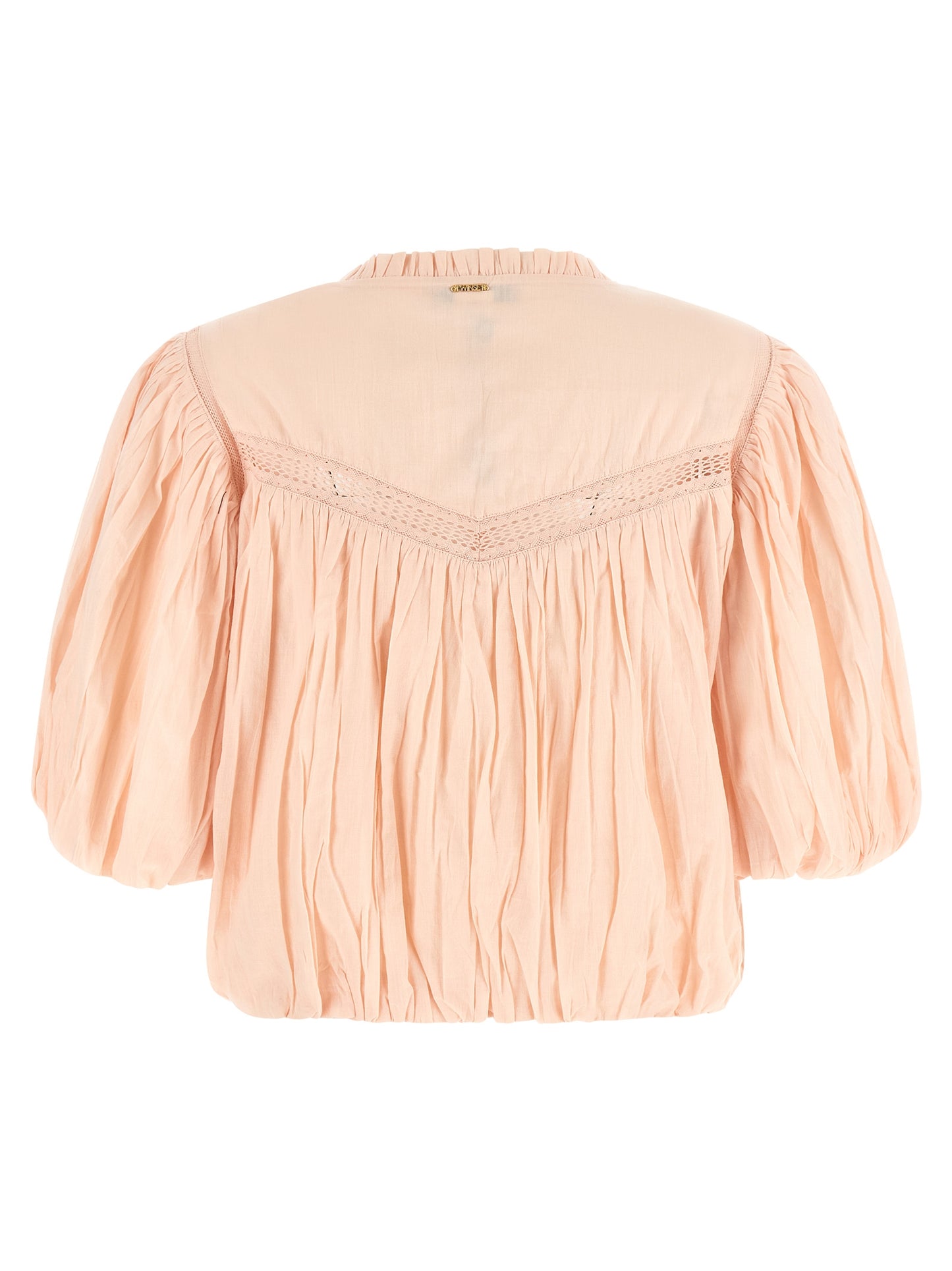 Blouse by Twinset for women in cotton multicolor, pink & patterned features an polished silhouette, showcasing a sophisticated v-neck neckline and detail for a truly polished finish.