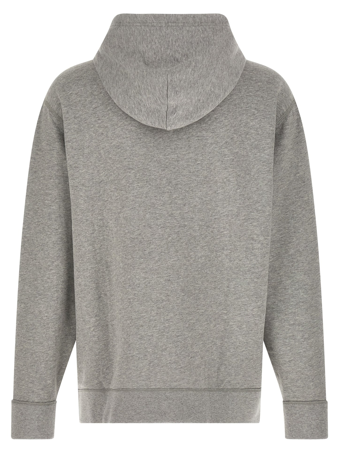 Sweatshirt Hoodie by Polo Ralph Lauren for men in cotton polyester gray & signature features a slouchy chic silhouette, detailed with a slouchy chic and a signature hooded neckline for an elevated aesthetic.