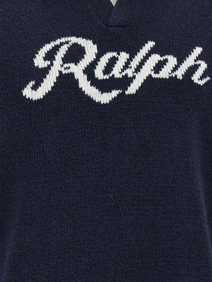 Polo Ralph Lauren Men's V Neck Linen & Cotton Cardigan - Blue