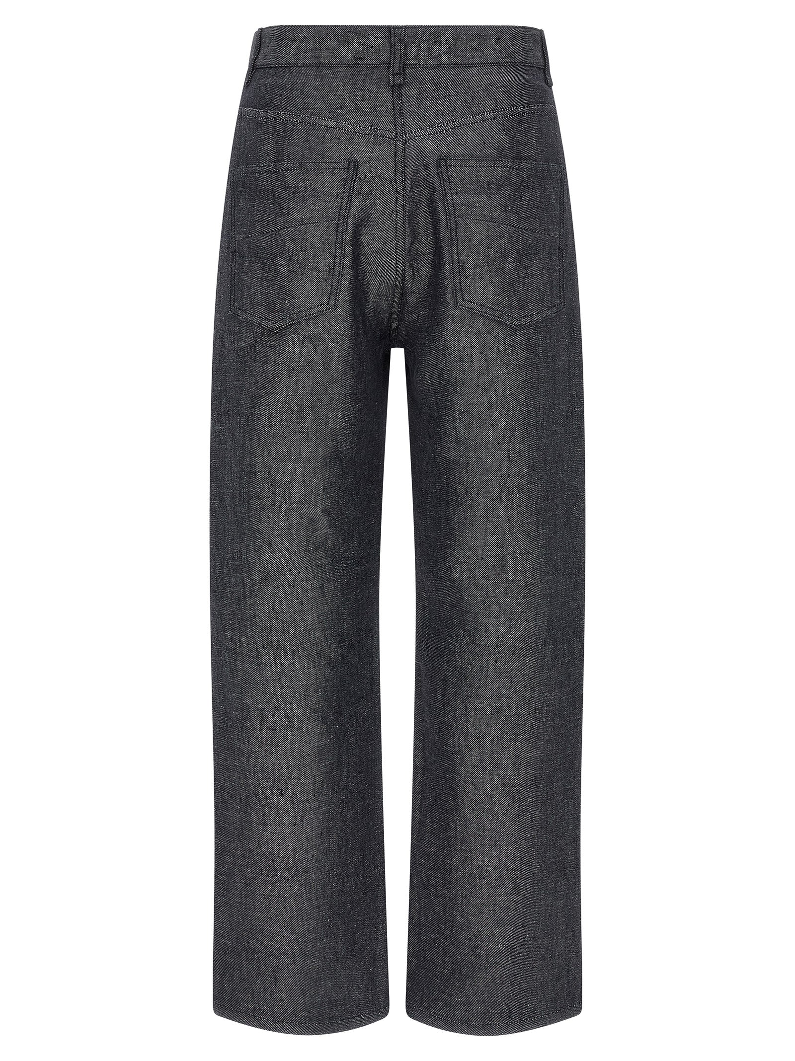 Jeans by Fendi for men in silk linen & denim cotton gray & signature features a refined silhouette with a refined straight-leg & wide, defined by a and a refined long for a refined finish.