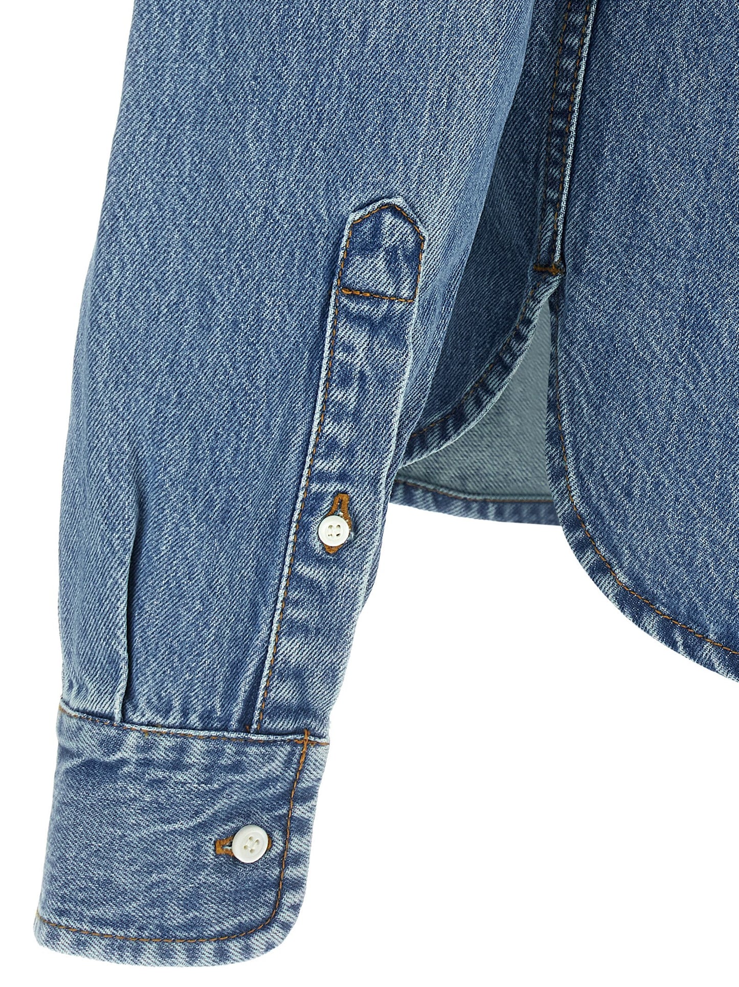 Shirt by Jacquemus for men in denim cotton blue, featuring a nuanced and nuanced for a sophisticated finish.