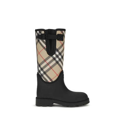 Rain Strap Boots by Burberry for women in polyamide & polyurethane black features an avant-garde Women's Polyamide & Polyurethane Rain Strap Boots silhouette, defined by a sophisticated and a avant-garde round toe style.