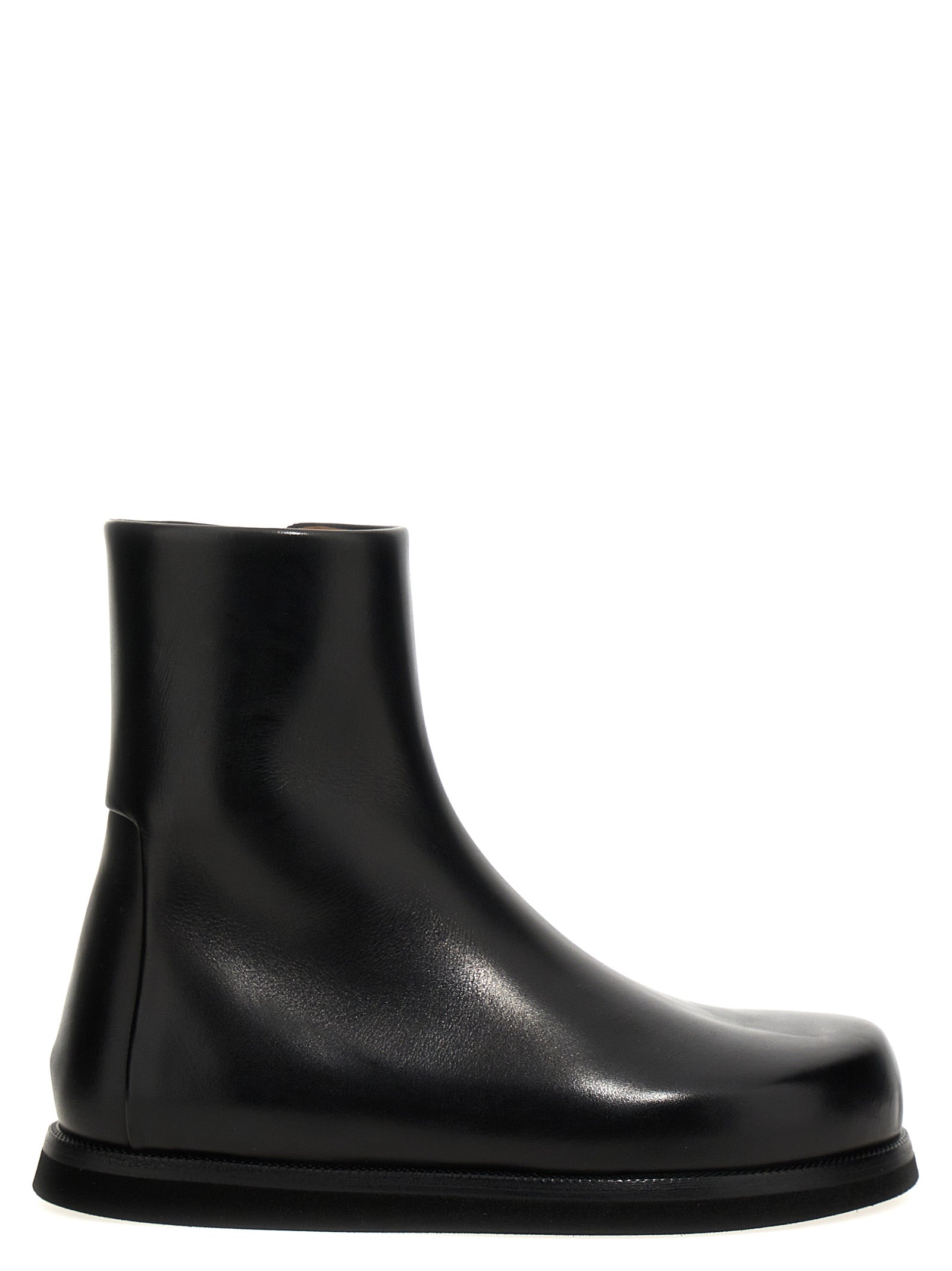 Ankle Boots by Marsell for women in calfskin leather black features an dynamic silhouette, showcasing the dynamic Women's Calfskin Leather Ankle Boots design with its distinctive and elegant .