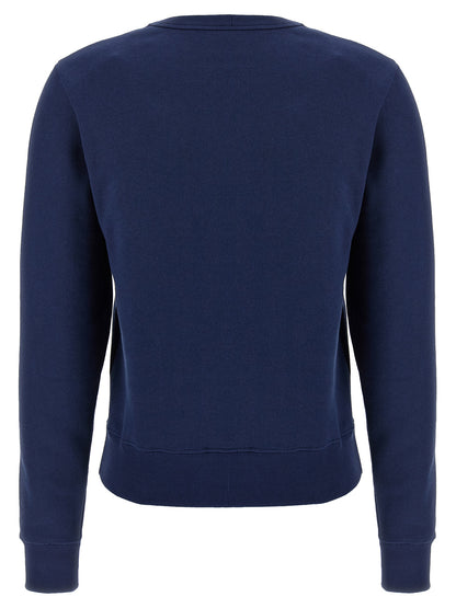 Sweatshirt by Valentino Garavani for women in cotton blue features an enviable silhouette, showcasing a premium and refined crew neckline for a truly enviable finish.