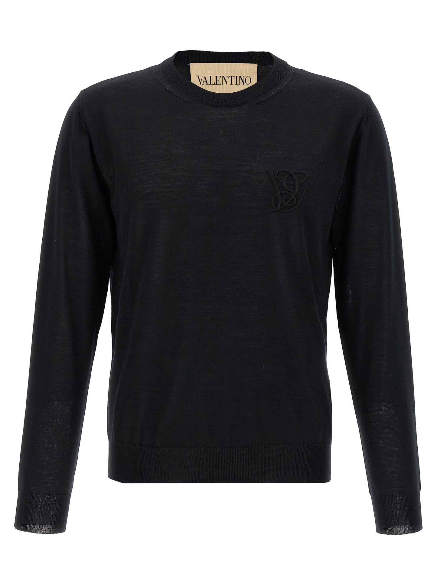 Cardigan by Valentino Garavani for men in virgin wool black features an impeccable silhouette, showcasing a sophisticated crew neckline and detail for a truly impeccable finish.