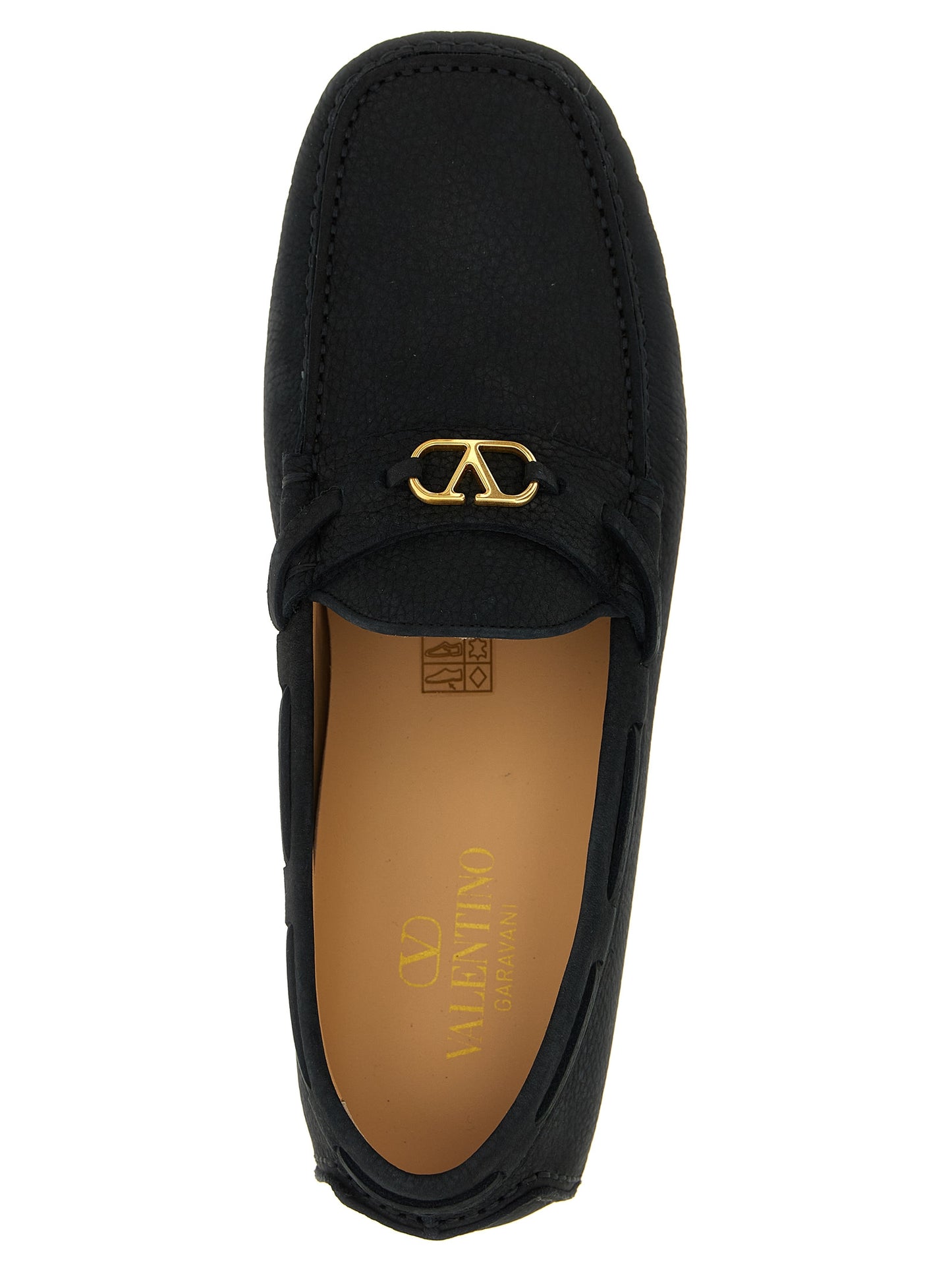 Loafer Slip-On Shoes by Valentino Garavani for men in calfskin leather black & signature features an ergonomic silhouette, perfectly showcasing V Logo Men's Calfskin Leather Loafer Slip-On Shoes with its distinct and elegant .