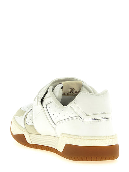 Athletic Sneakers by Valentino Garavani for men in suede calf leather white & signature features an timeless silhouette from the V Logo Men's Athletic Suede Calf Leather Sneakers collection, showcasing a timeless athletic style for a timeless look.