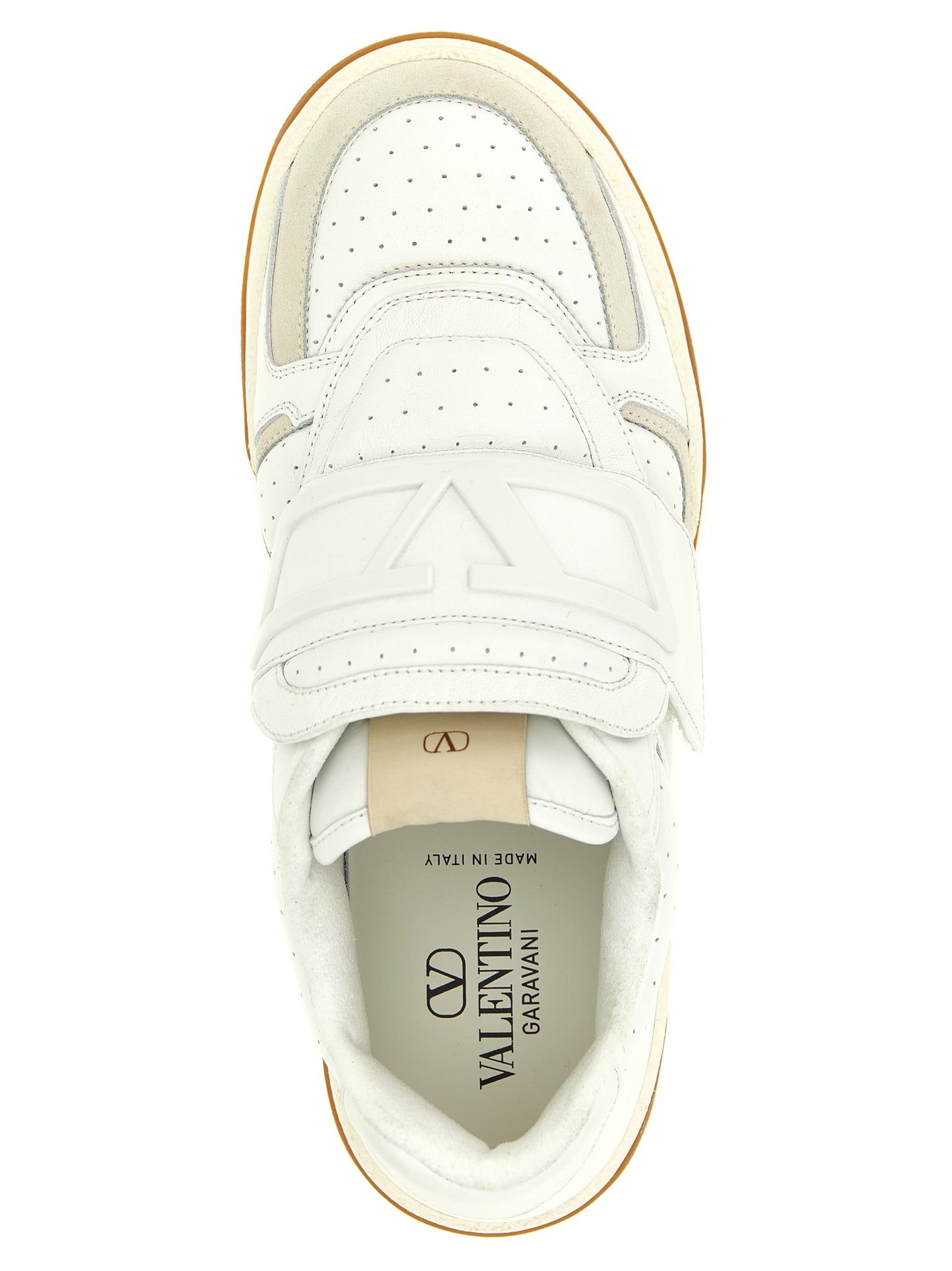 Athletic Sneakers by Valentino Garavani for men in suede calf leather white & signature features an effortless chic silhouette, showcasing the signature athletic style of the V Logo Men's Athletic Suede Calf Leather Sneakers collection with a truly effortless chic finish.