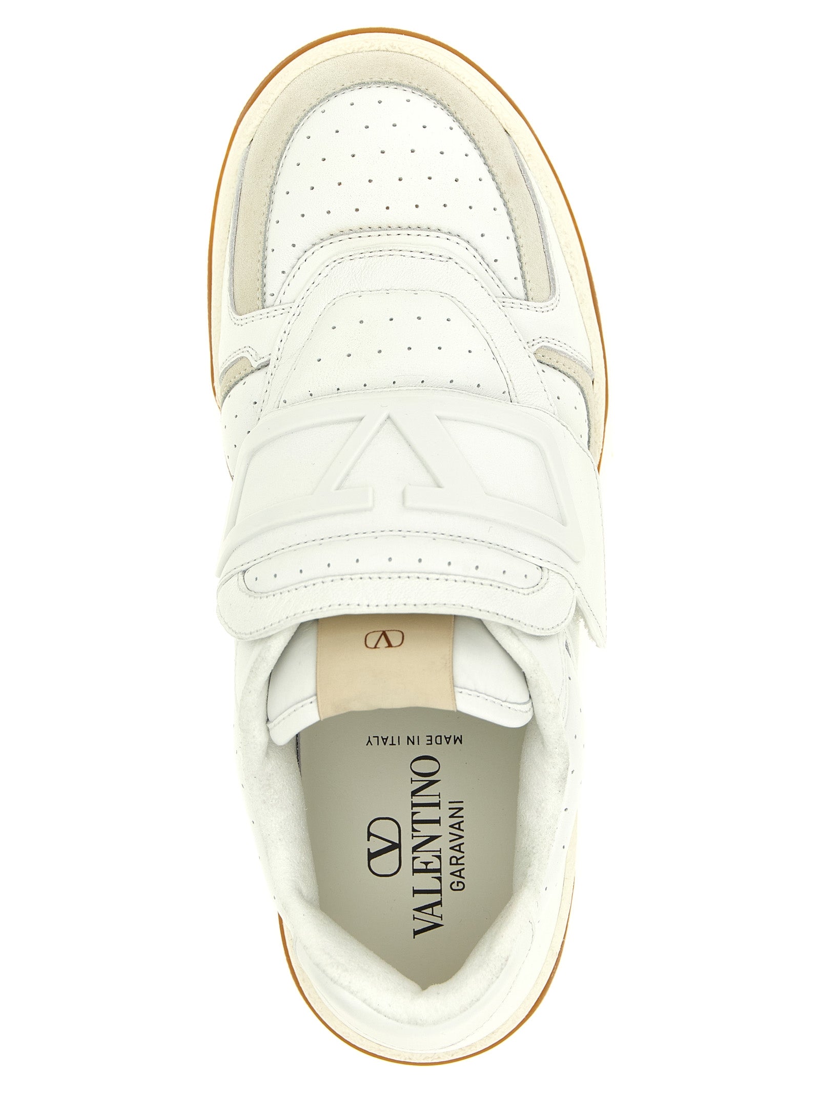 Athletic Sneakers by Valentino Garavani for men in suede calf leather white & signature features an effortless chic silhouette, showcasing the signature athletic style of the V Logo Men's Athletic Suede Calf Leather Sneakers collection with a truly effortless chic finish.