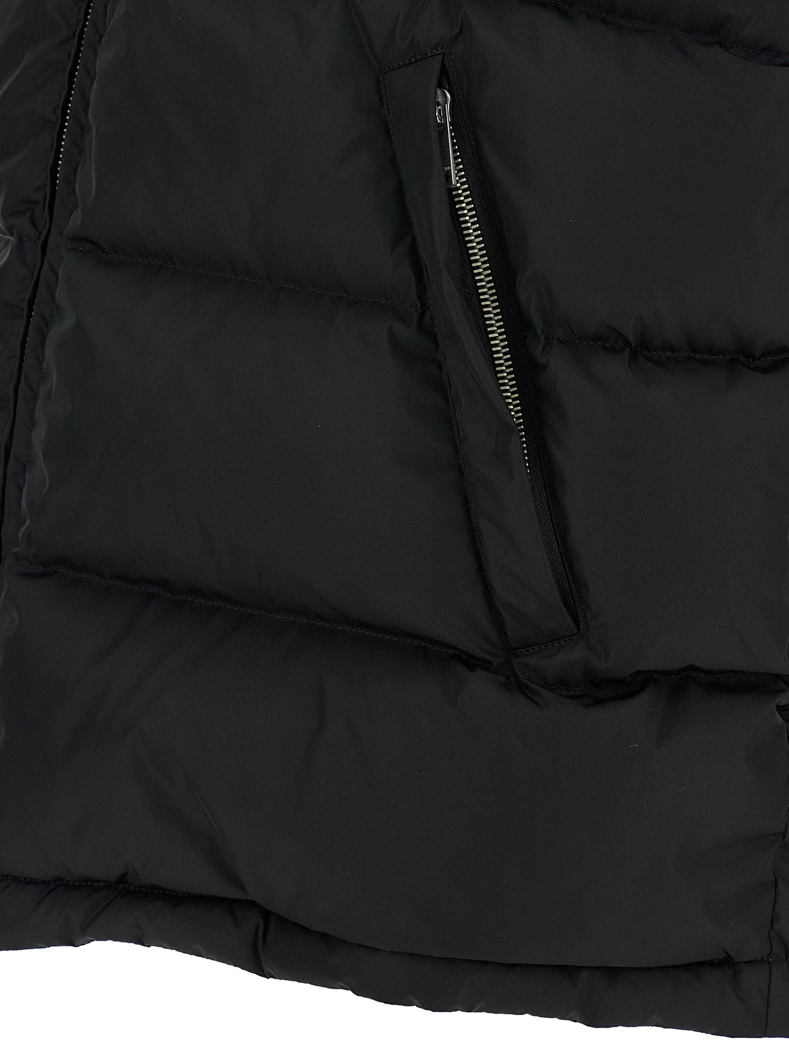 Hooded Vest by Valentino Garavani for men in polyamide black & signature features a chic silhouette, expertly detailed with a refined and premium hooded & insulated for a truly chic look.