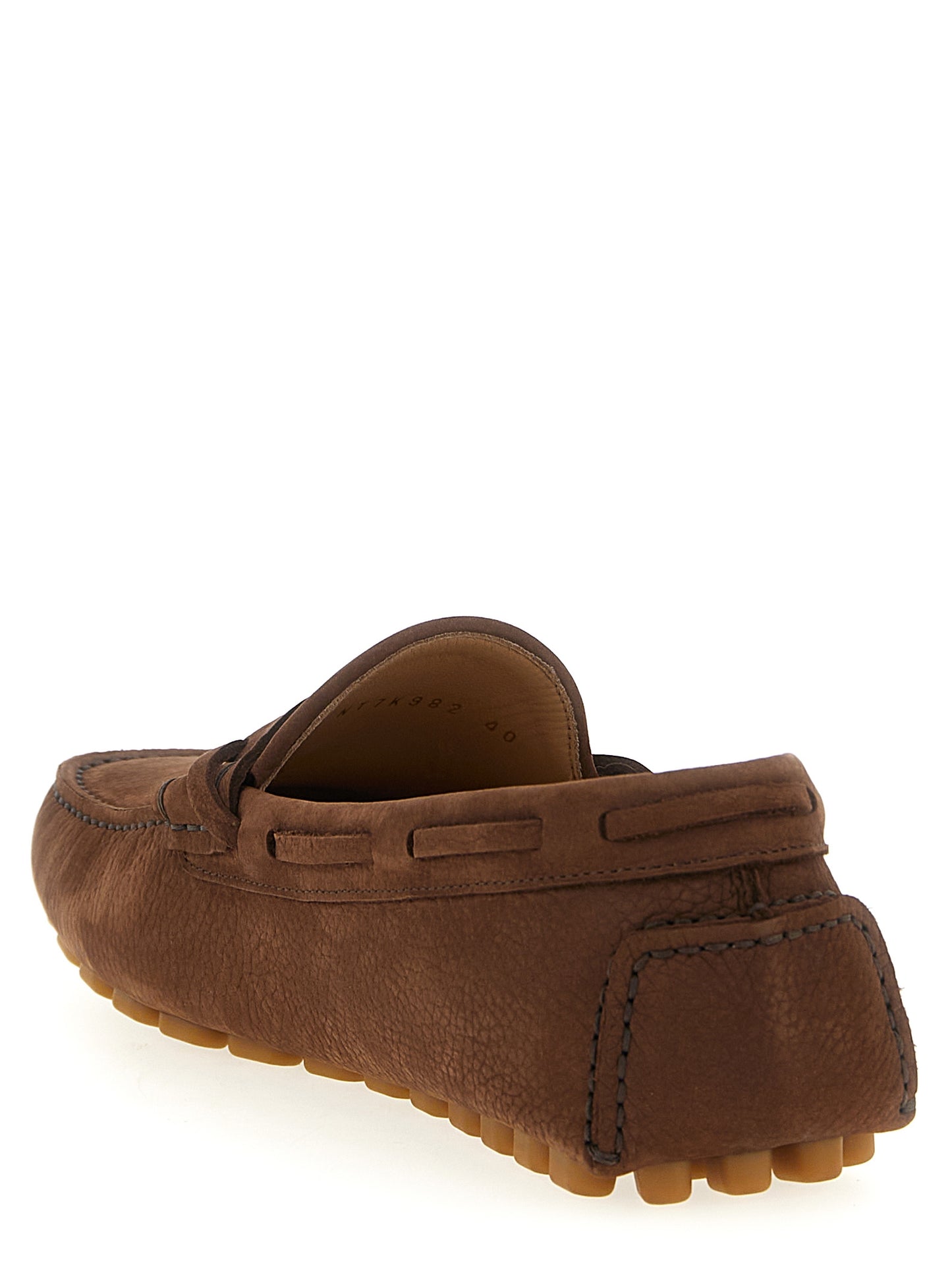 Loafer Slip-On Shoes by Valentino Garavani for men in bos taurus suede calfskin leather brown & signature showcases a impeccable silhouette as V Logo Men's Bos Taurus Suede Calfskin Leather Loafer Slip-On Shoes, artfully designed with a impeccable and refined for a impeccable finish.