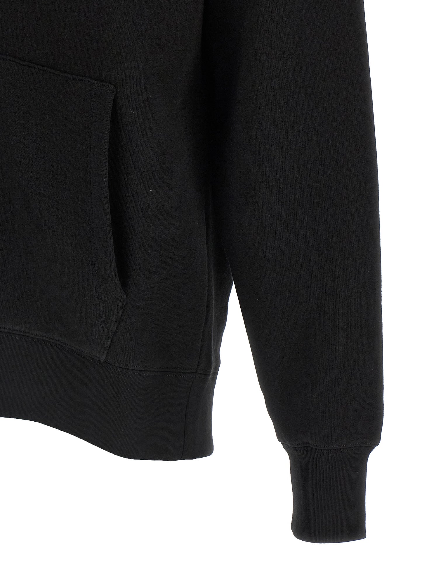 Sweatshirt Hoodie by Valentino Garavani for men in cotton black features a slouchy chic silhouette, detailed with a slouchy chic and a signature for an elevated aesthetic.