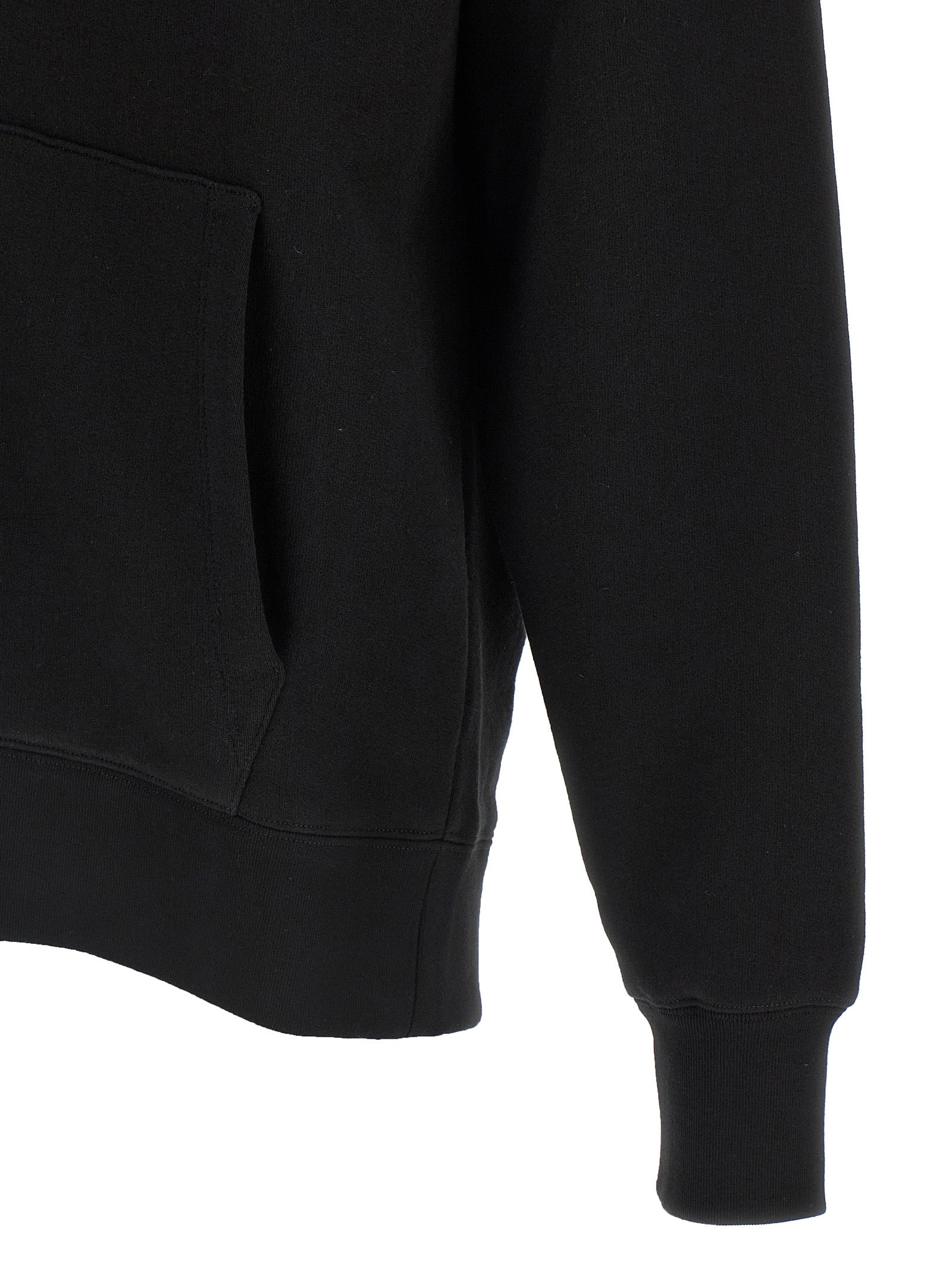 Sweatshirt Hoodie by Valentino Garavani for men in cotton black features a slouchy chic silhouette, detailed with a slouchy chic and a signature for an elevated aesthetic.