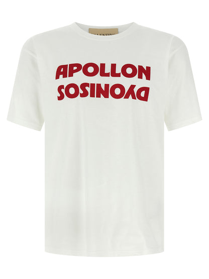T-Shirt by Valentino Garavani for men in cotton white & print showcases a dramatic silhouette, elegantly detailed with a dramatic crew neckline and short-sleeve for a truly dramatic finish.