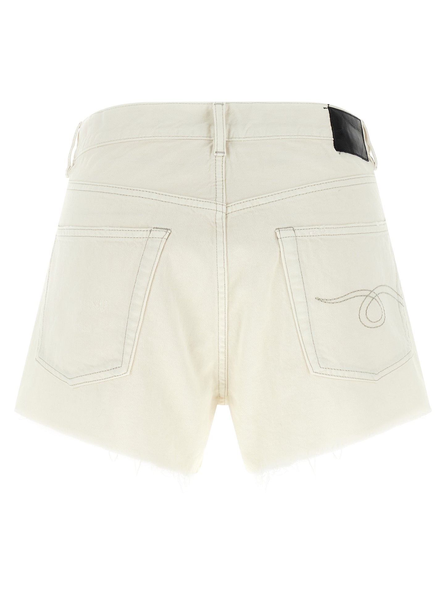 Denim Shorts by R13 for women in denim cotton white features an effortlessly on trend silhouette, showcasing a effortlessly on trend and short cut with a comfortable for a refined look.