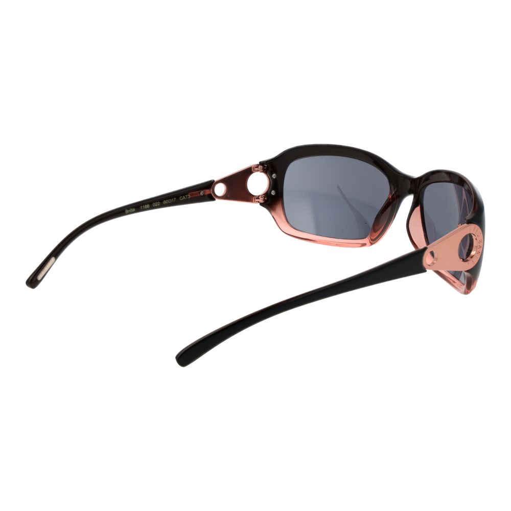 Sunglasses by Ted Baker for women in tr90 & acetate and black presents a sumptuous silhouette, featuring black coloured frame and rectangle full-rim frame design with non-polarized category-3-dark-tint lens for a sumptuous look.