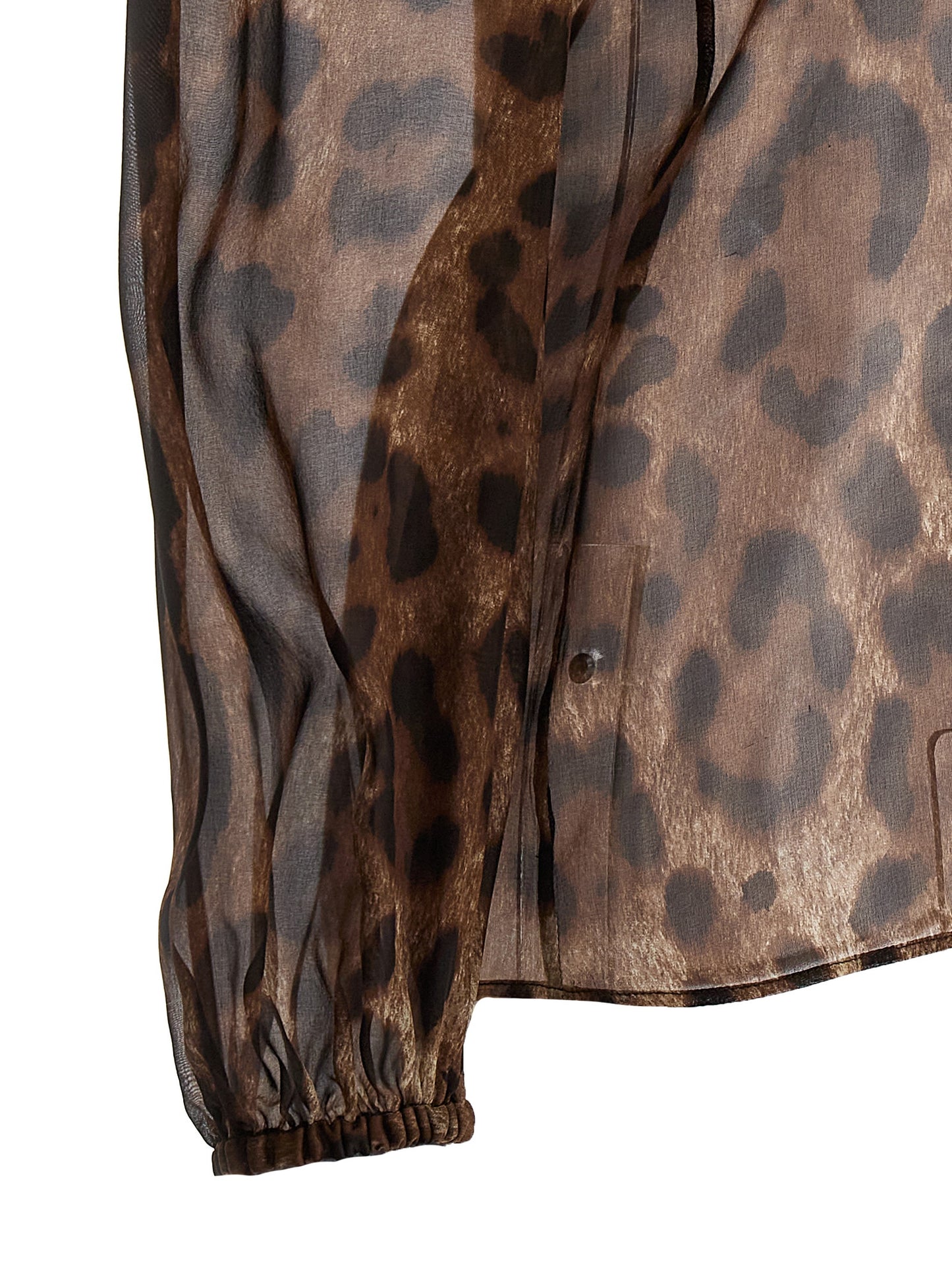 Dolce & Gabbana Women's Silk Blouse - Animal Multicolor Transparent Print
