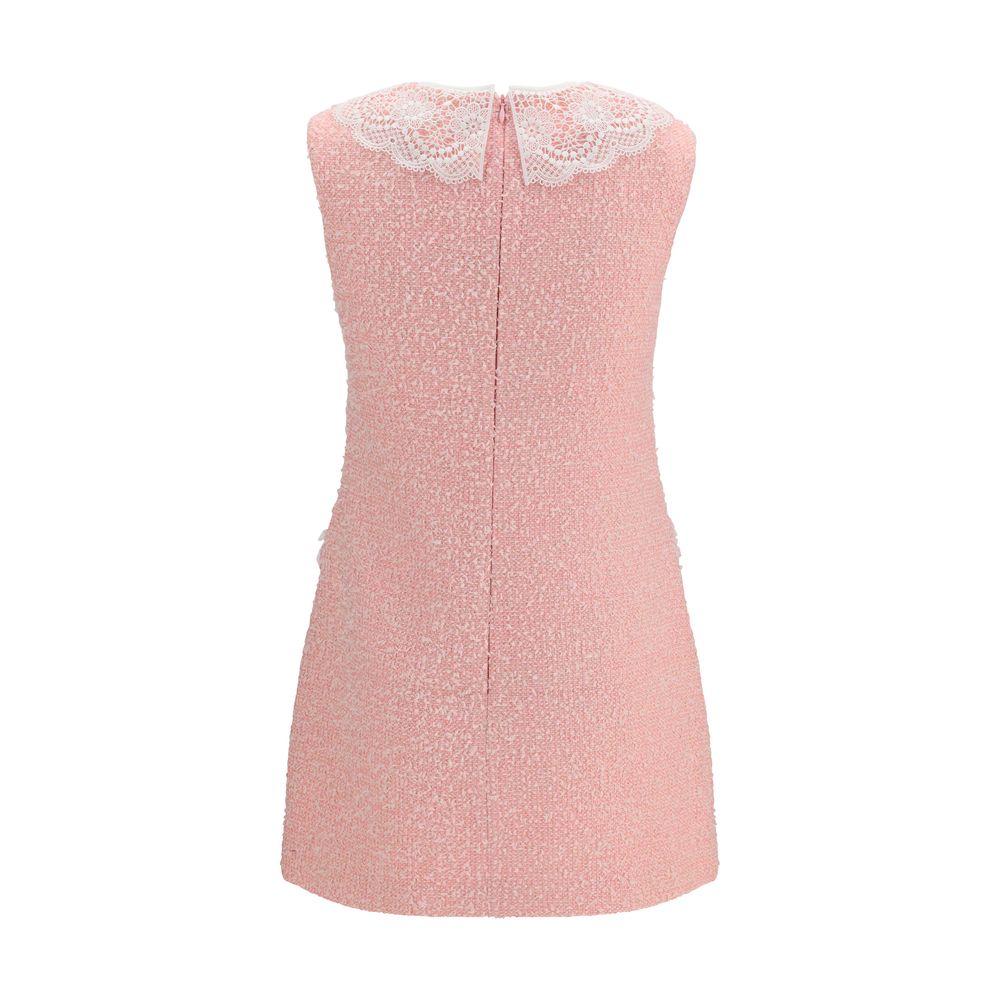Dress by Self-Portrait for women in polyamide polyester acrylic wool multicolor & patterned features an cute silhouette, detailed with a and that elegantly flows into a cute short mini.